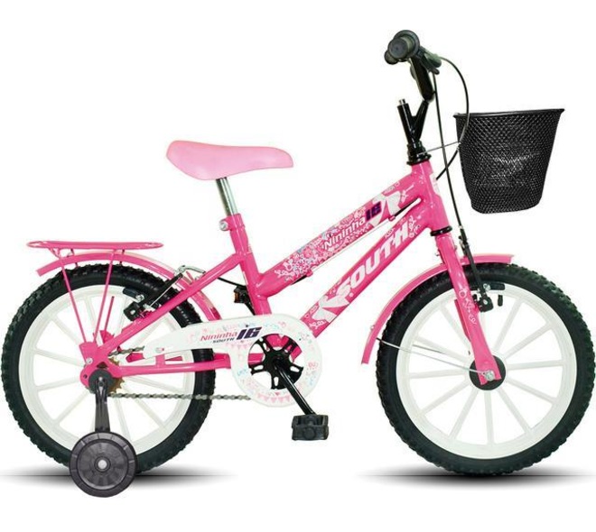 Bicicleta Aro 16 South Nininha com Cesto - Freio V-Brake - Marcha Única - Infantil - Foto 1