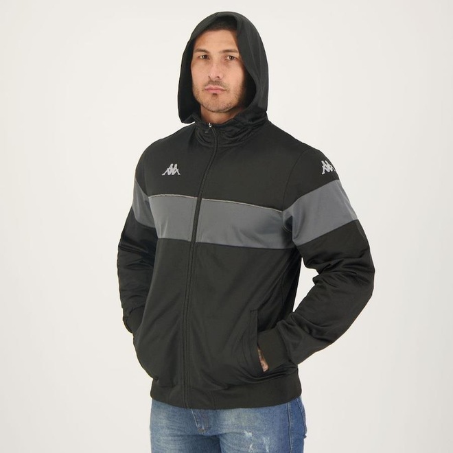 Jaqueta com Capuz Kappa Trilobal - Masculina - Foto 1