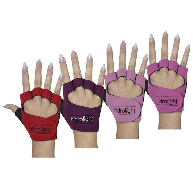 Kit de Luvas de Musculação Hidrolight Neoprene - 4 Pares - Adulto - Foto 1