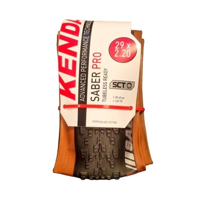Pneu Mtb Kenda 29X2.2 K1174 Saber Pro Kevlar 120Tpi Sct - Foto 1