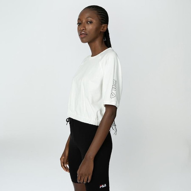 Blusa Cropped Fila Transfer - Feminina - Foto 1