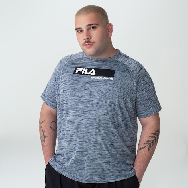 Camiseta Fila Sport Melange Plus - Masculina - Foto 1