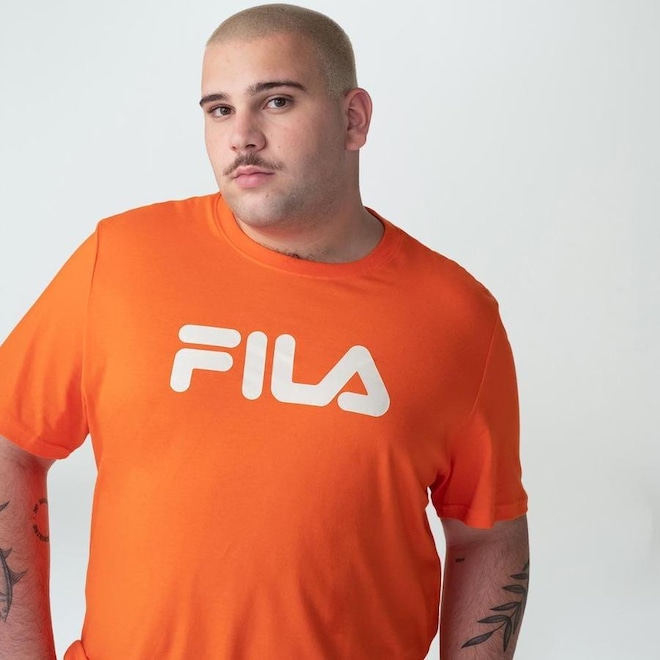 Camiseta Fila Letter Mid Plus - Masculina - Foto 1