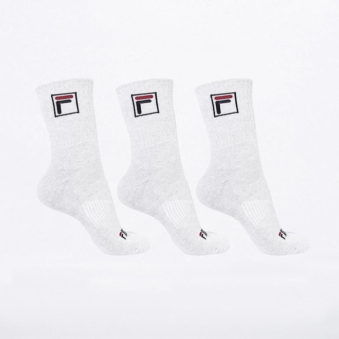 Meia Cano Alto Fila Tripack Fbox - Unissex - Foto 1