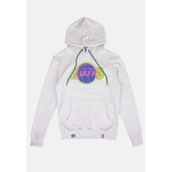 Blusão De Moletom Com Capuz Nba Neon Colors Los Angeles Lakers - Masculino - Foto 1