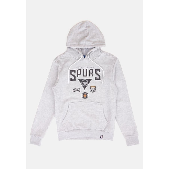 Blusão De Moletom Com Capuz Nba Patches San Antonio Spurs - Masculino - Foto 1