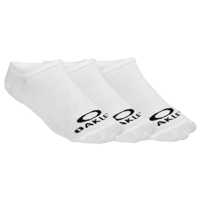 Kit de Meias Soquete Oakley Essential No Show White - 39 a 43 - 3 Pares - Adulto - Foto 1
