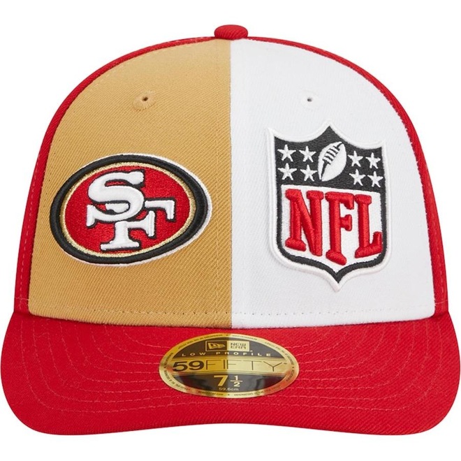 Boné Aba Curva New Era 59Fifty Fitted Low Profile San Francisco 49Ers Sideline 2023 - Fechado - Masculino - Foto 1