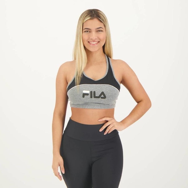 Top Fitness sem Bojo Fila Letter Fit - Feminino - Foto 1