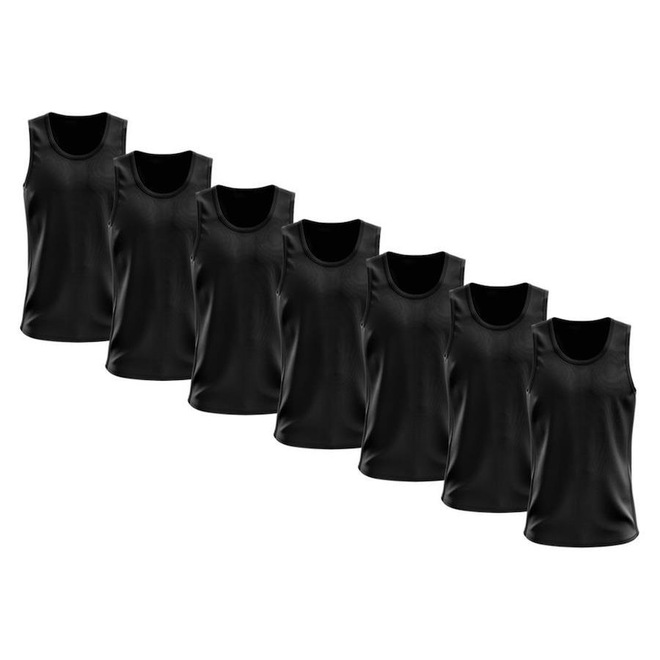 Kit Camisetas Regata Dellas Fit Lisa Básica Dry - Masculina - 7 Unidades - Foto 1