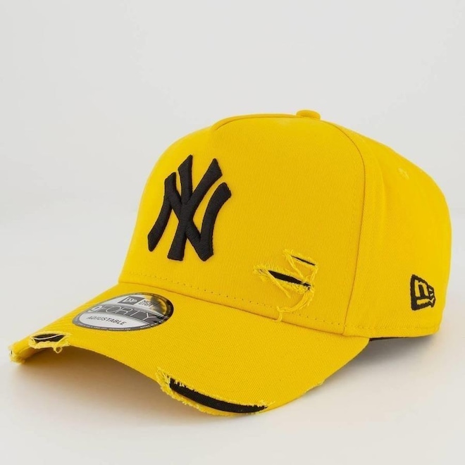 Boné Aba Curva New Era Mlb New York Yankees Destroyed 940 - Strapback - Adulto - Foto 1