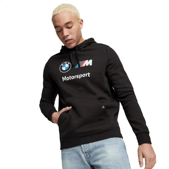 Blusão de Moletom com Capuz Puma Bmw Mms Ess Hoodie Fleece - Masculino - Foto 1