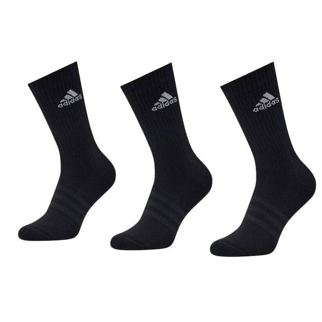 Kit Meia adidas Cano Alto - Unissex - Foto 1