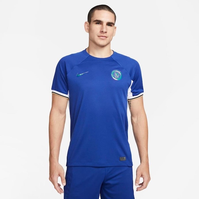 Camisa Chelsea I 2023/2024 Torcedor Pro Nike - Masculina - Foto 1