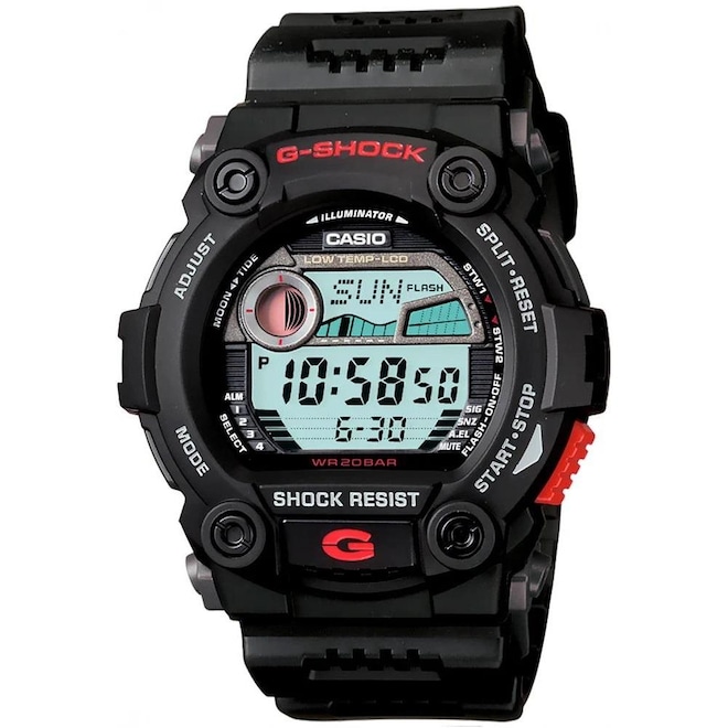 Relógio G-Shock Sports Tábua de Maré G-7900-1DR *G Rescue Preto - G-Shock G-7900 G Rescue - Foto 1