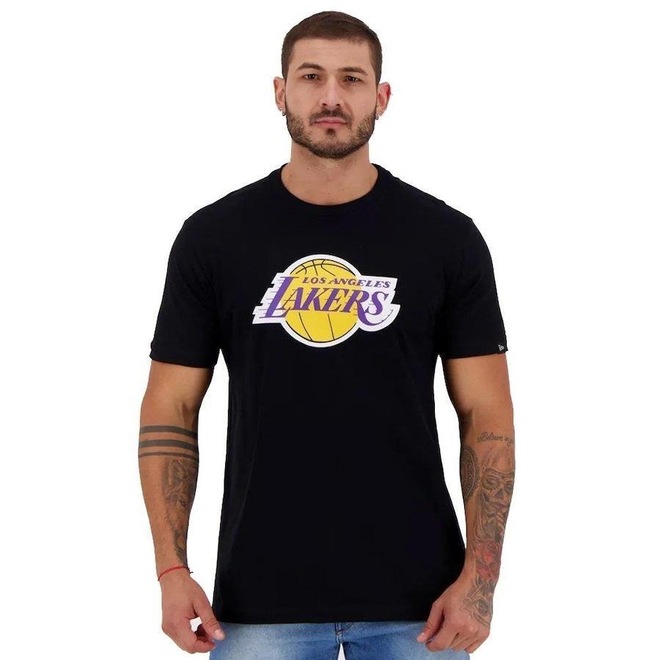 Camiseta New Era NBA Lakers 1947 Masculina - Foto 1