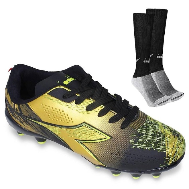 Chuteira de Campo Diadora Agilita + 1 Par de Meiões - Adulto - Foto 1