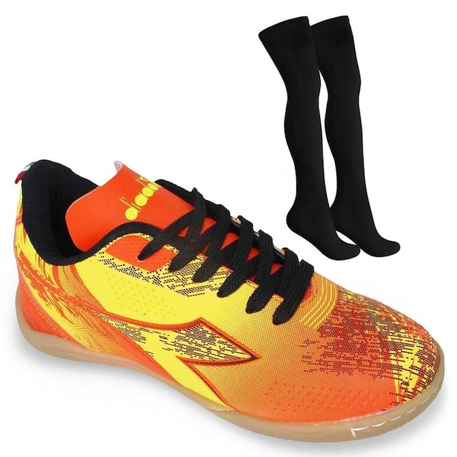 Chuteira Futsal Diadora Agilita + 1 Par de Meião - Infantil - Foto 1