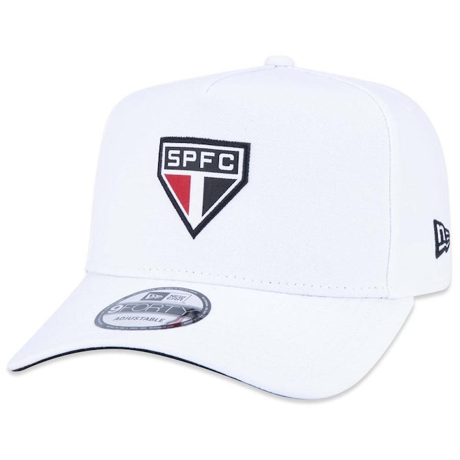 Boné Aba Curva New Era 9Forty A-Frame Futebol São Paulo - Snapback - Masculino - Foto 1