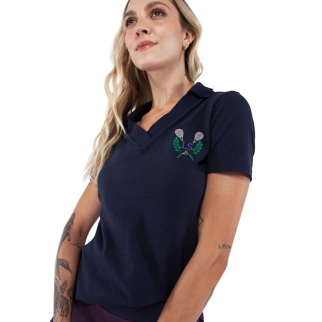 Camisa Polo Lauf Vision - Feminina - Foto 1
