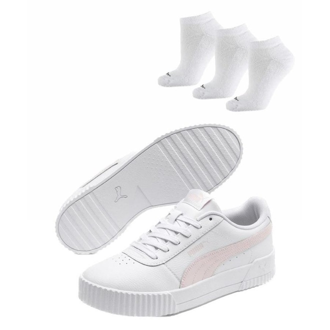 Tênis Puma Carina + 3 Pares de Meias - Feminino - Foto 1