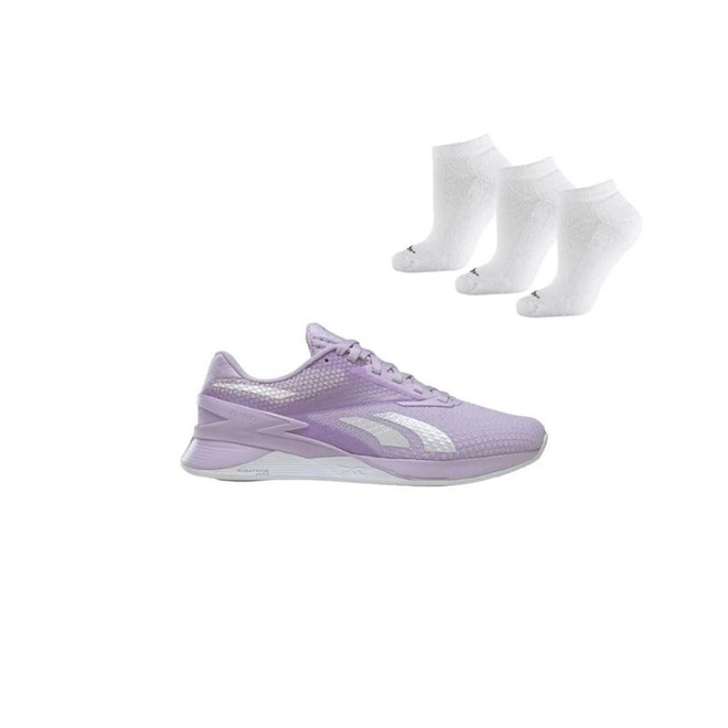 Tênis Reebok Nano X3 + 3 Pares De Meias - Feminino - Foto 1