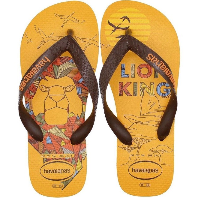 Chinelo Havaianas Top Disney Rei Leão - Adulto - Foto 1