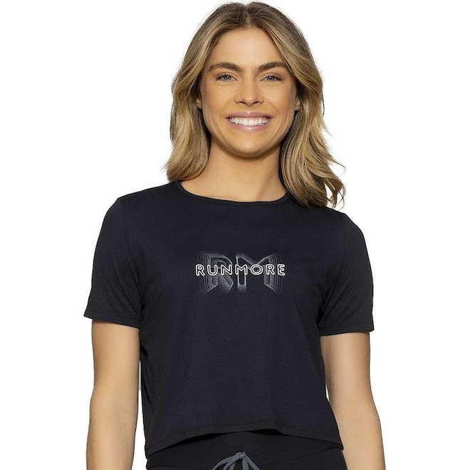 Camiseta Cropped Run More Boxy Powerful - Feminina - Foto 1