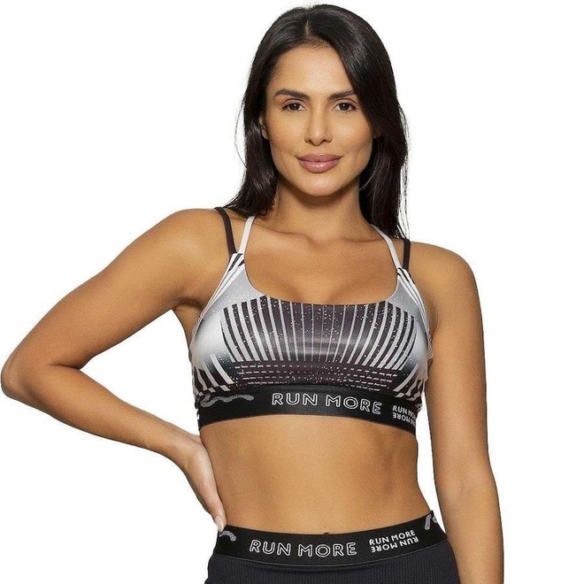 Top Fitness com Bojo Run More Color Band - Feminino - Foto 1