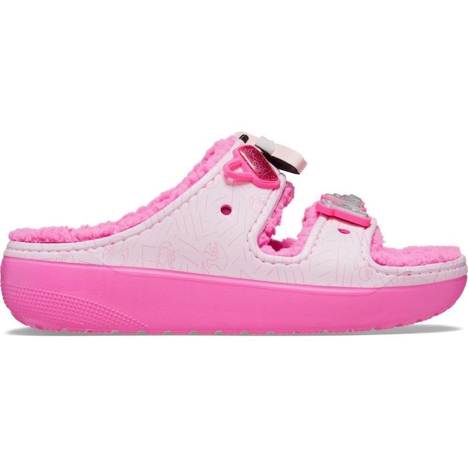 Sandália Crocs Cozzzy Barbie Sandal Electric - Feminino - Foto 1