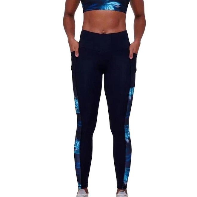 Calça Legging Authen Signature Vital Estampa Synthetic - Feminina - Foto 1