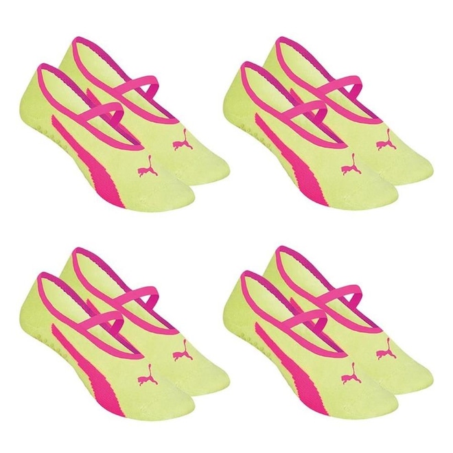 Kit Meias Sapatilha Puma Pilates - 4 Pares - Feminina - Foto 1