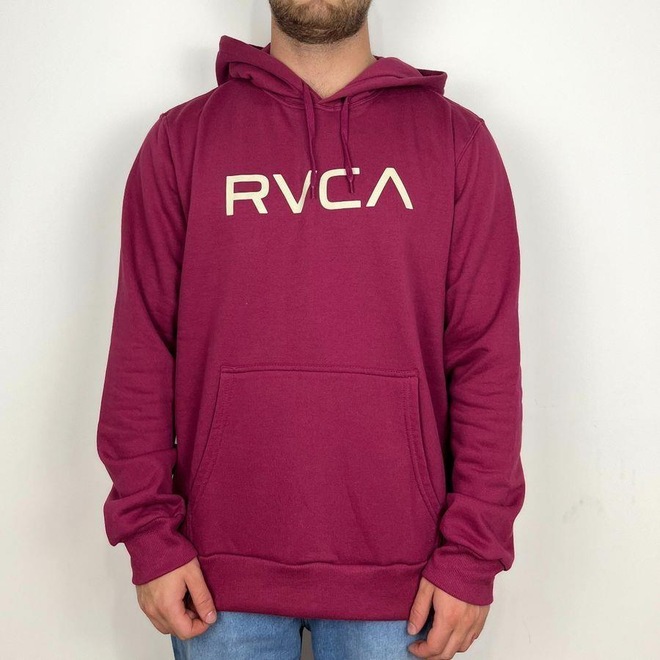 Blusão de Moletom com Capuz Rvca Fechado Big - Masculino - Foto 1