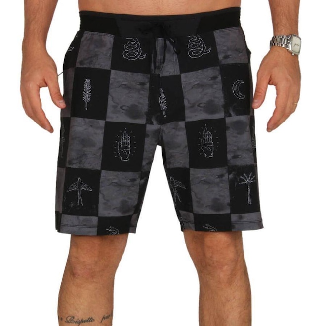 Bermuda Hurley Água Phantom Hyperwave Surfchec - Masculina - Foto 1