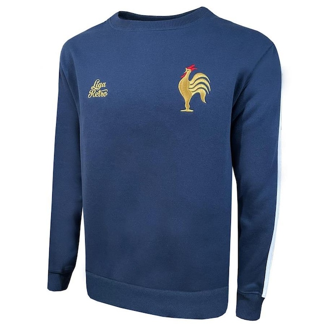 Blusão de Moletom França Liga Retrô - Masculino - Foto 1