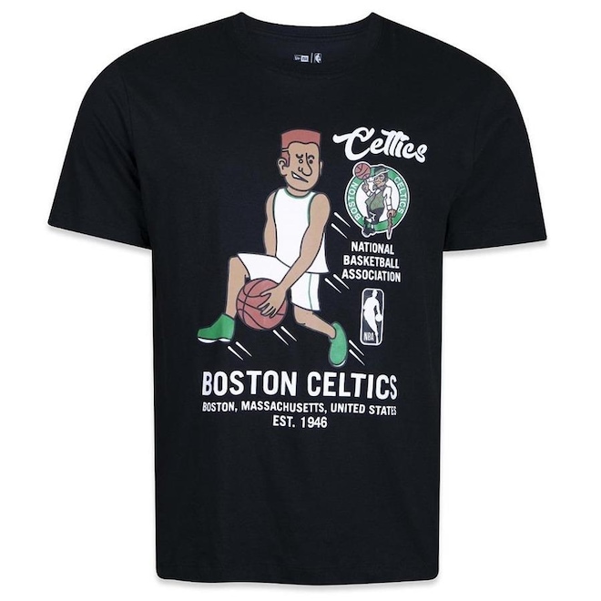 Camiseta New Era Boston Celtics NBA Building - Masculina - Foto 1
