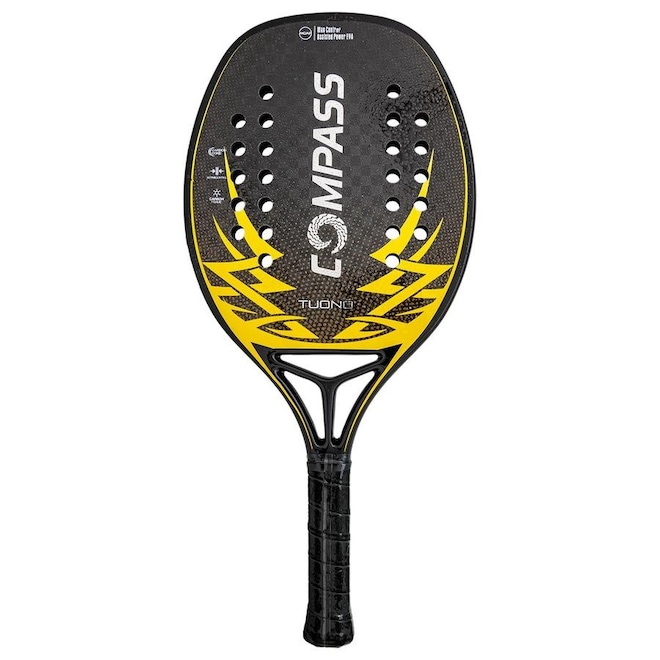 Raquete de Beach Tennis Compass Tuono 12K - Foto 1