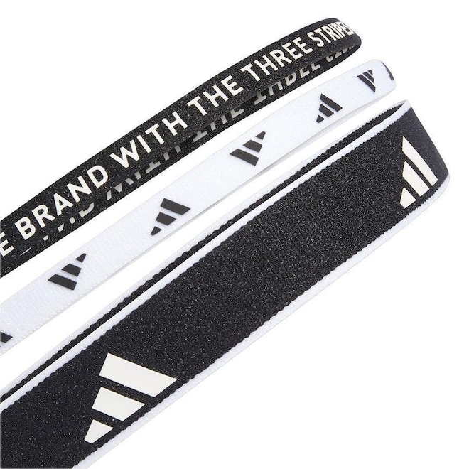 Kit de Faixa de Cabeça adidas - 3 Pares - Adulto - Foto 1