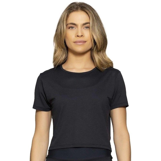 Blusa Cropped Run More Boxy Essencial - Feminino - Foto 1