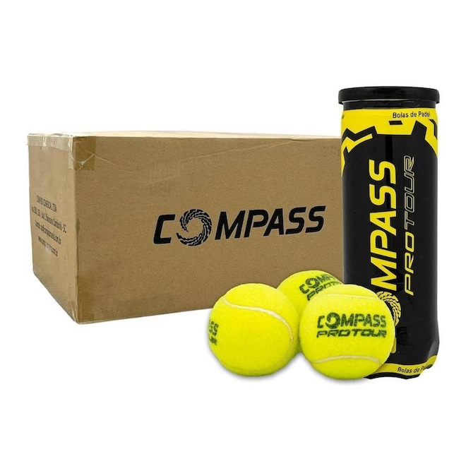 Kit de Bola de Padel Compass Protour - 24 Tubos - Foto 1