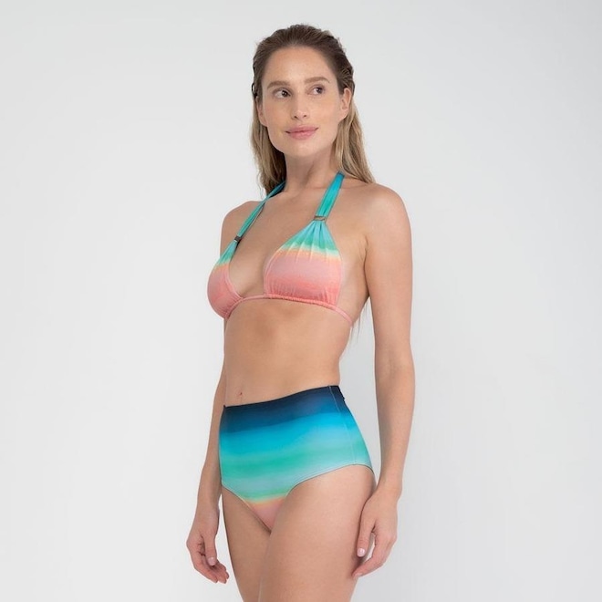 Biquíni Calcinha She Hot Pant Estampa Sunset Degadé - Adulto - Foto 1