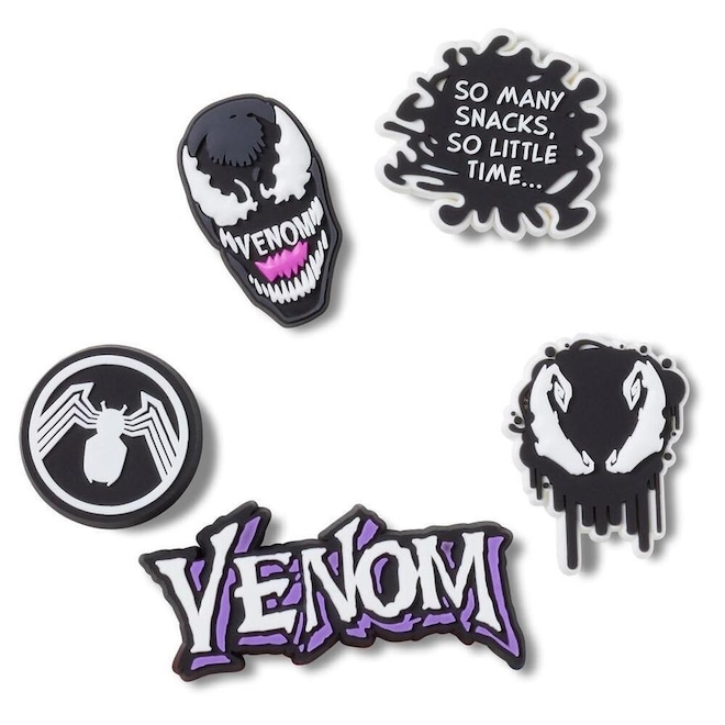 Jibbitz Crocs Spider-Man Venom Pack Com 5 Peças - Unissex - Foto 1