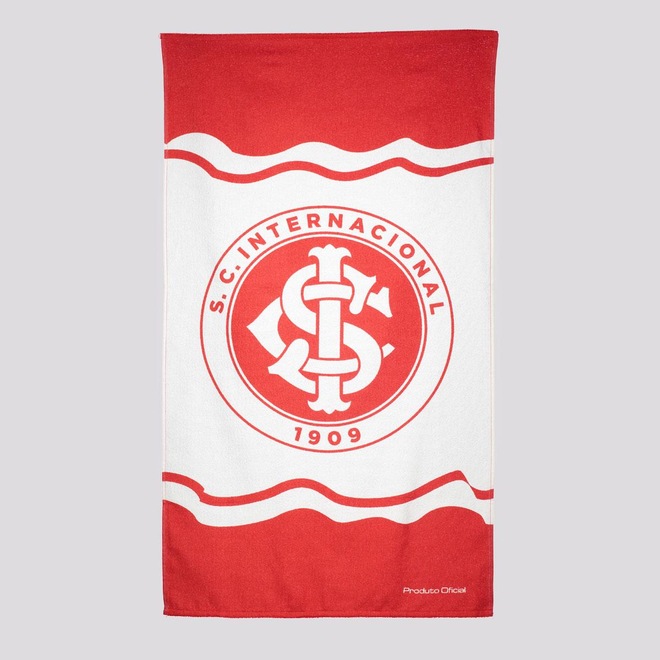 Toalha Felpa Bouton Internacional Escudo Vermelha e Branca - Foto 1