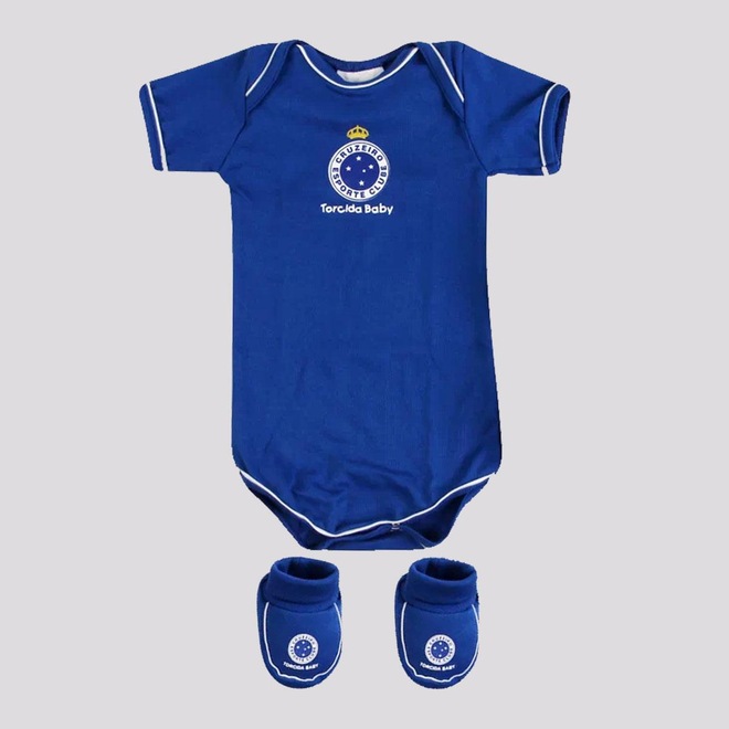 Kit Body do Cruzeiro Curto + 1 Par de Pantufas - Feminino - Foto 1