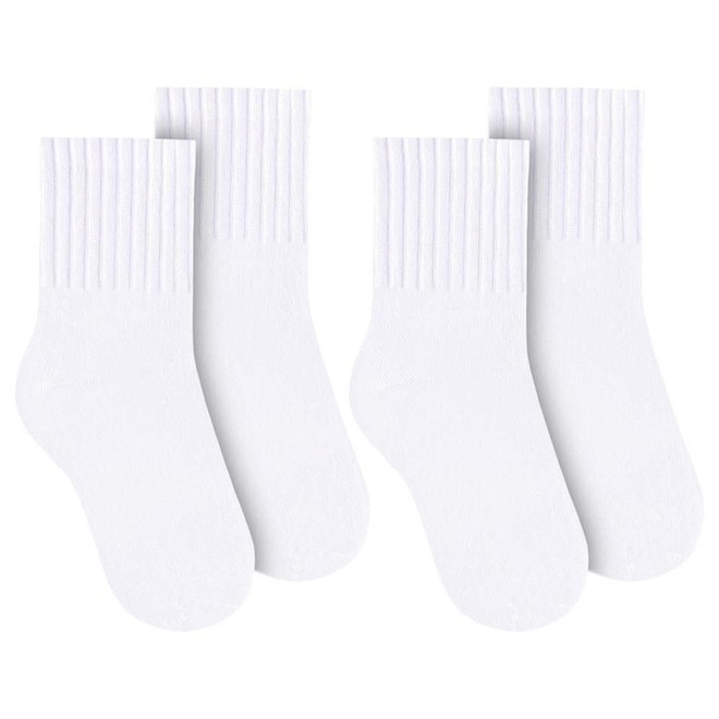 Kit Meias Cano Médio Selene Básica com 2 Pares - Infantil - Foto 1