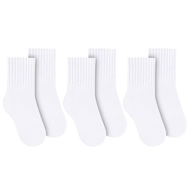 Kit Meias Cano Médio Selene Básica - 3 Pares - Infantil - Foto 1