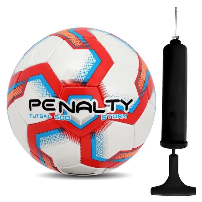 Bola de Futsal Penalty Storm XXIII + Bomba de Ar - Foto 1