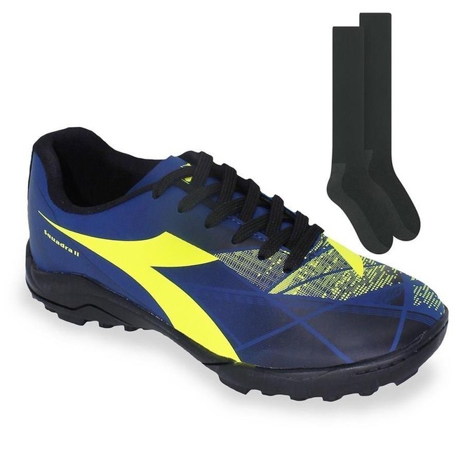 Chuteira Society Diadora Squadra Ii + Meião - Infantil - Foto 1