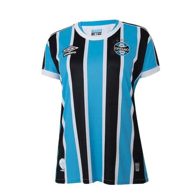Camisa do Grêmio Of. I 2023 Atleta Umbro - Feminina - Foto 1