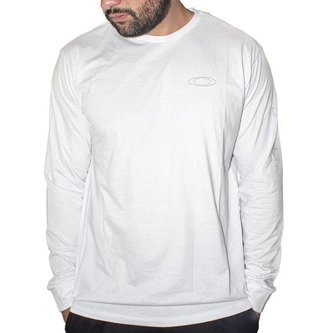 Camiseta Oakley Manga Longa Bark Heather - Masculina - Foto 1